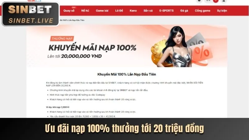 Thưởng nạp tiền ysb66
